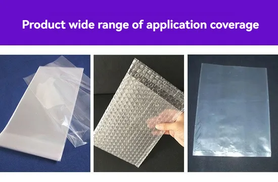 Automatic Air Bubble Bag Making Machine with Flat Pouch Forming, PE Plastic Film and Small Hot Press Sealing Edge, PP Film Sealing Portion 