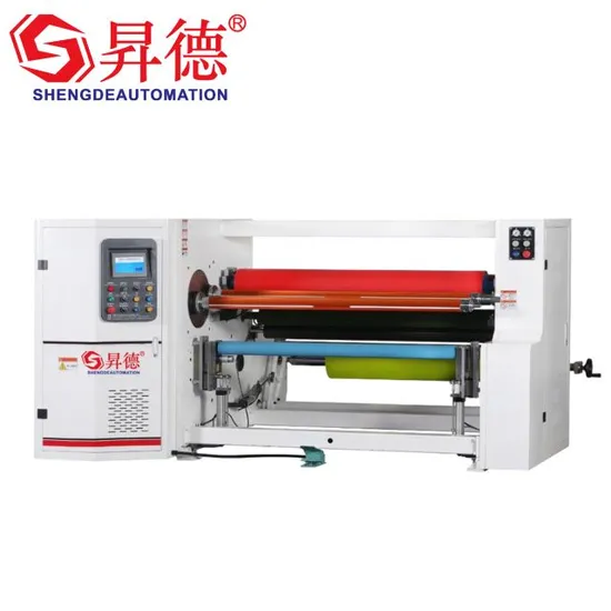 Double Shaft Big Roll PP PVC POF PE Pet Stretch Film Rewinder 